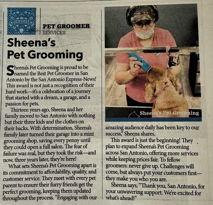#1 Best Dog Groomer San Antonio readers choice